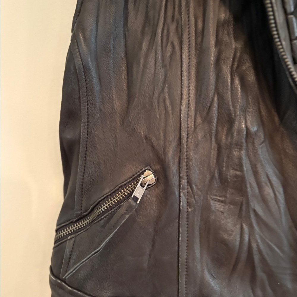 Elizabeth and James Black Studded LEATHER Vest - Picture 5 of 6